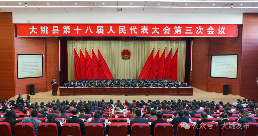 大姚县第十八届人民代表大会第三次会议开幕